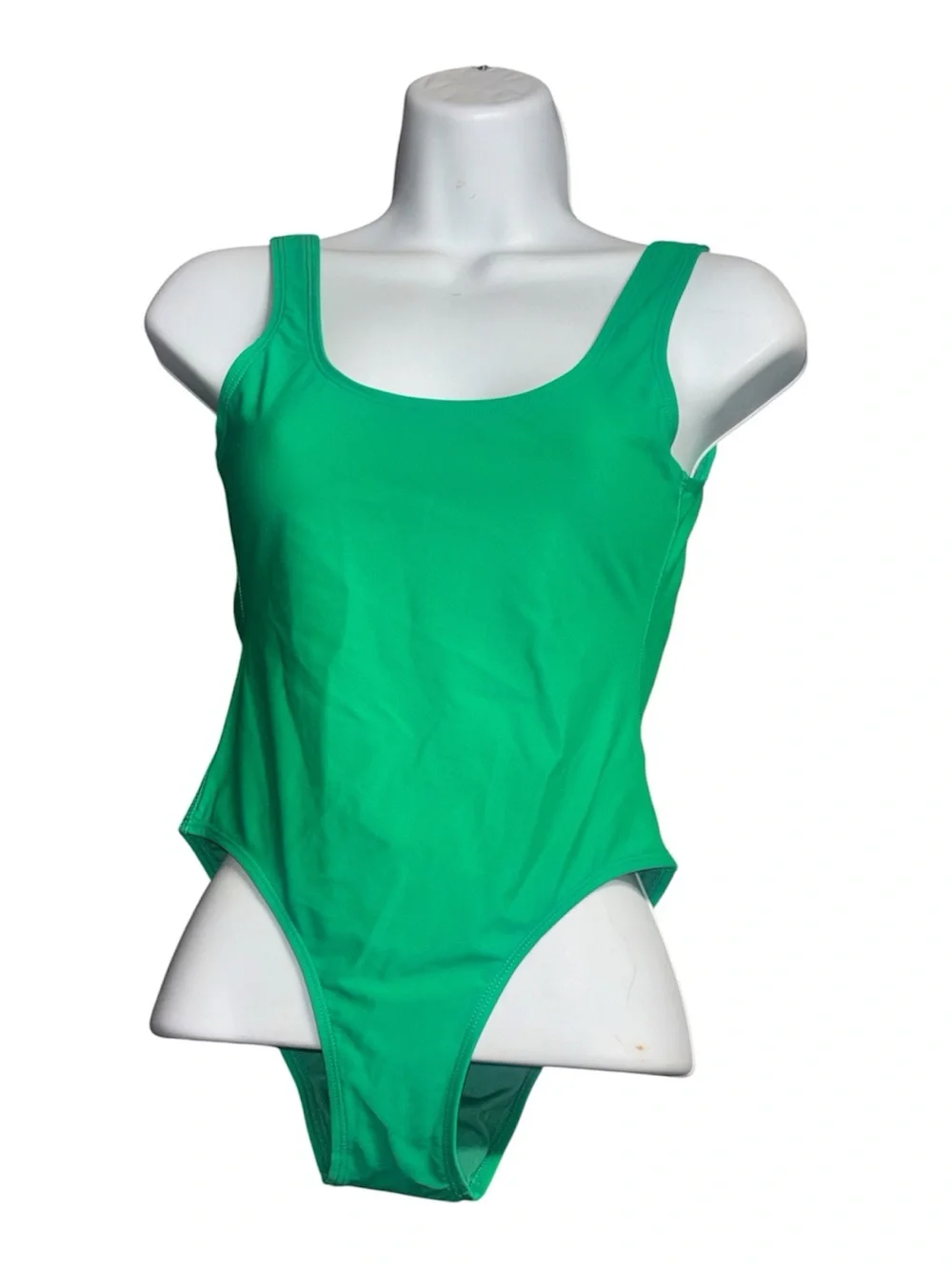 Kendall + Kylie Bright Green Scoop Neck One-Piece Swimsuit NWT Size XS